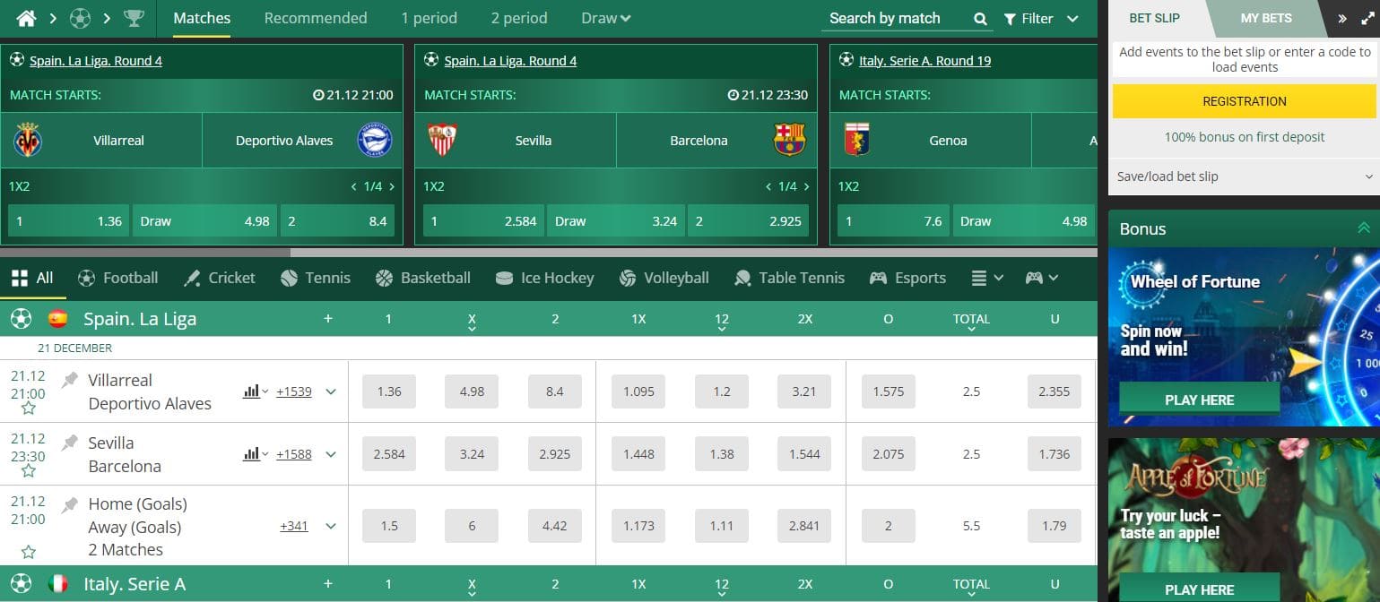 BetWinner Casino Sport