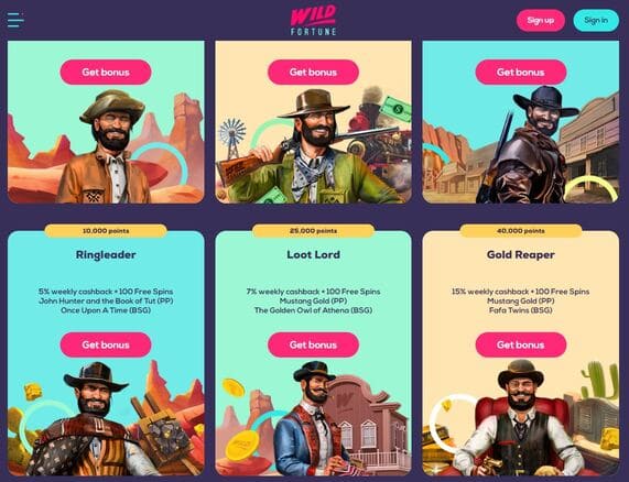 Wildfortune Bonuses