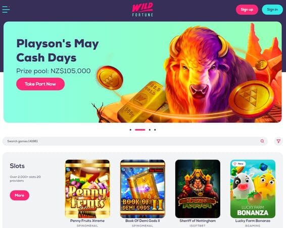 Wildfortune Main Page