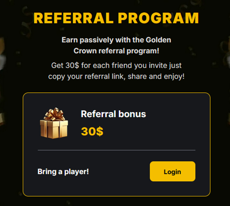 Referral Program Golden Crown