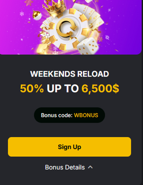 Weekends Reload Bonus Golden Crown