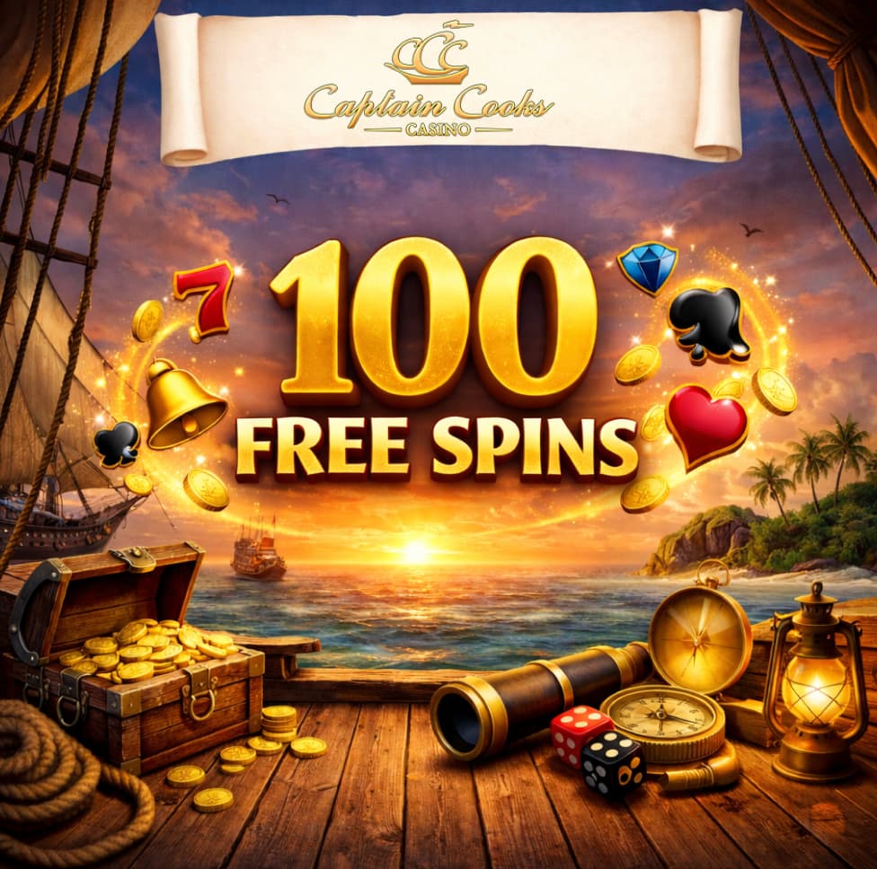 Captain Cook Casino 100 Free Spins Bonus Review