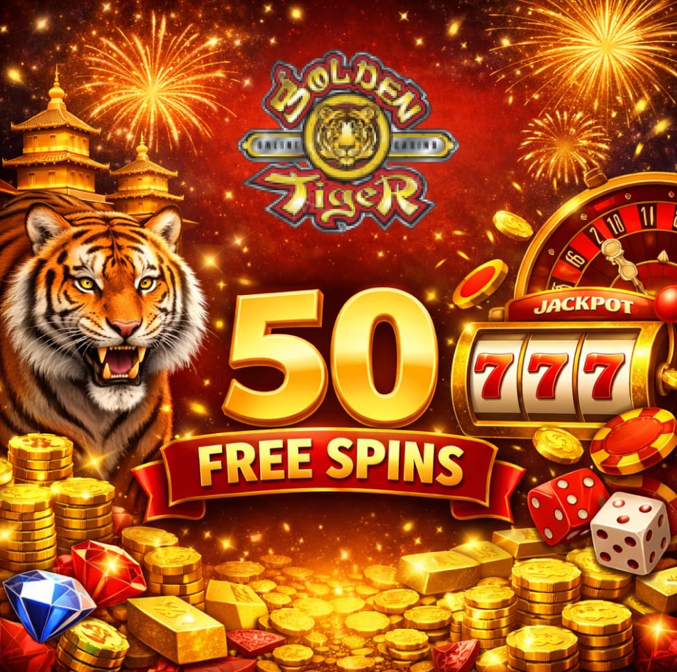Golden Tiger Casino 50 Free Spins Bonus in New Zealand